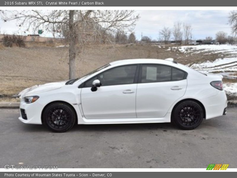 Crystal White Pearl / Carbon Black 2016 Subaru WRX STI