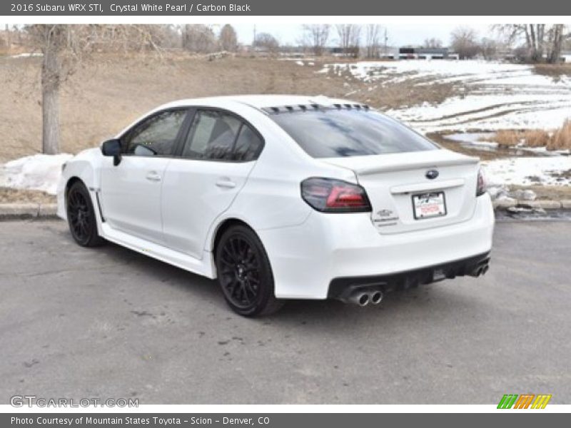Crystal White Pearl / Carbon Black 2016 Subaru WRX STI