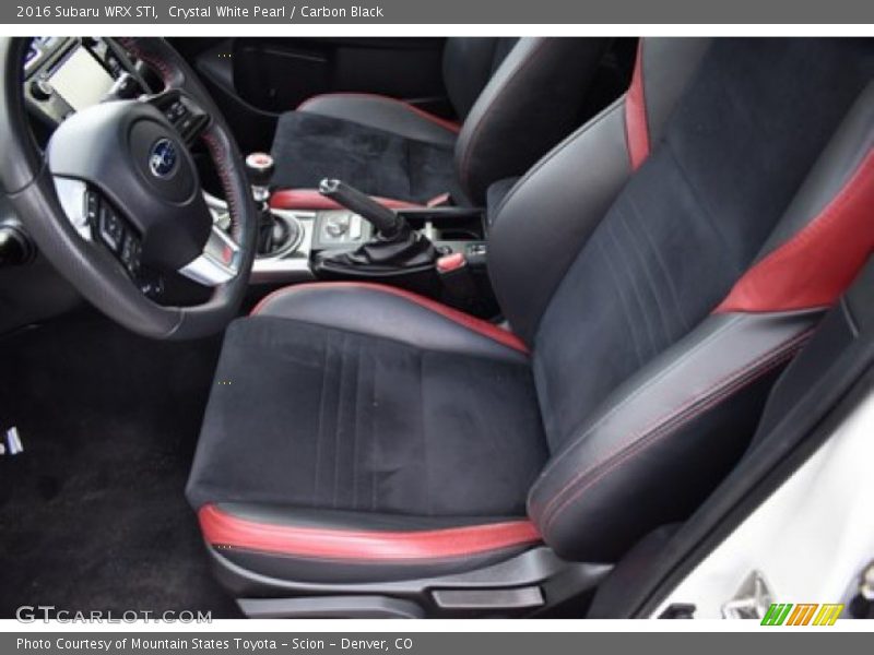 Crystal White Pearl / Carbon Black 2016 Subaru WRX STI