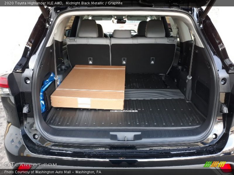 Midnight Black Metallic / Graphite 2020 Toyota Highlander XLE AWD
