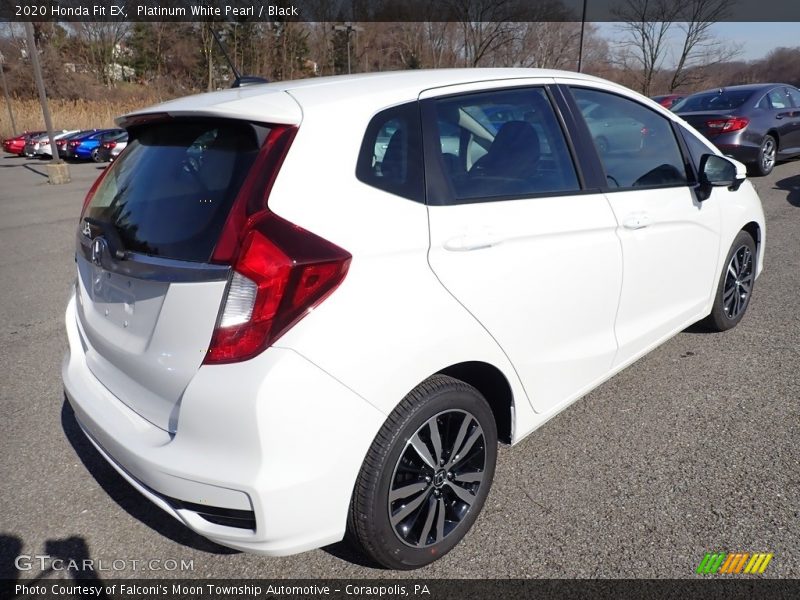 Platinum White Pearl / Black 2020 Honda Fit EX