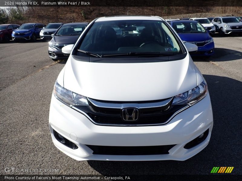 Platinum White Pearl / Black 2020 Honda Fit EX