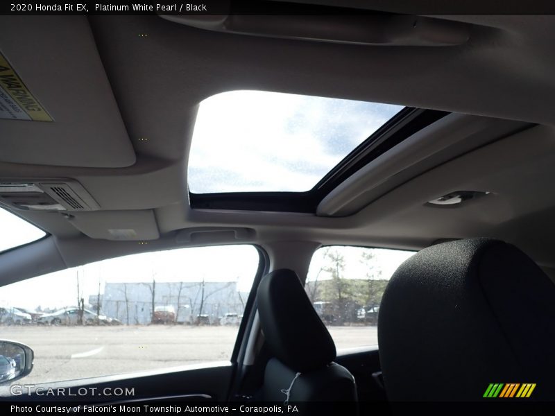 Platinum White Pearl / Black 2020 Honda Fit EX