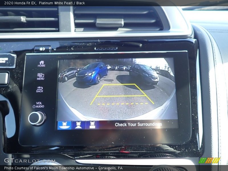 Platinum White Pearl / Black 2020 Honda Fit EX