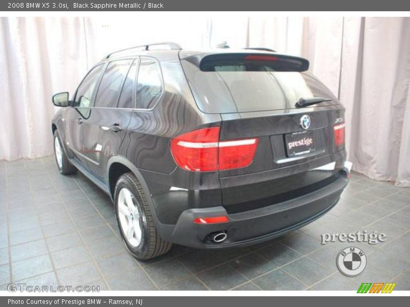 Black Sapphire Metallic / Black 2008 BMW X5 3.0si