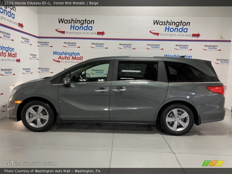 Forest Mist Metallic / Beige 2020 Honda Odyssey EX-L