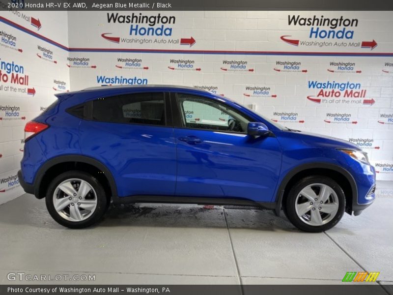 Aegean Blue Metallic / Black 2020 Honda HR-V EX AWD