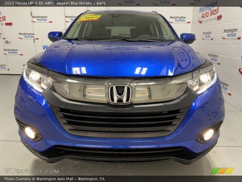 Aegean Blue Metallic / Black 2020 Honda HR-V EX AWD
