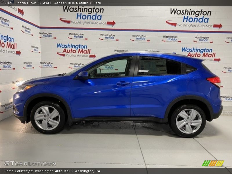 Aegean Blue Metallic / Black 2020 Honda HR-V EX AWD