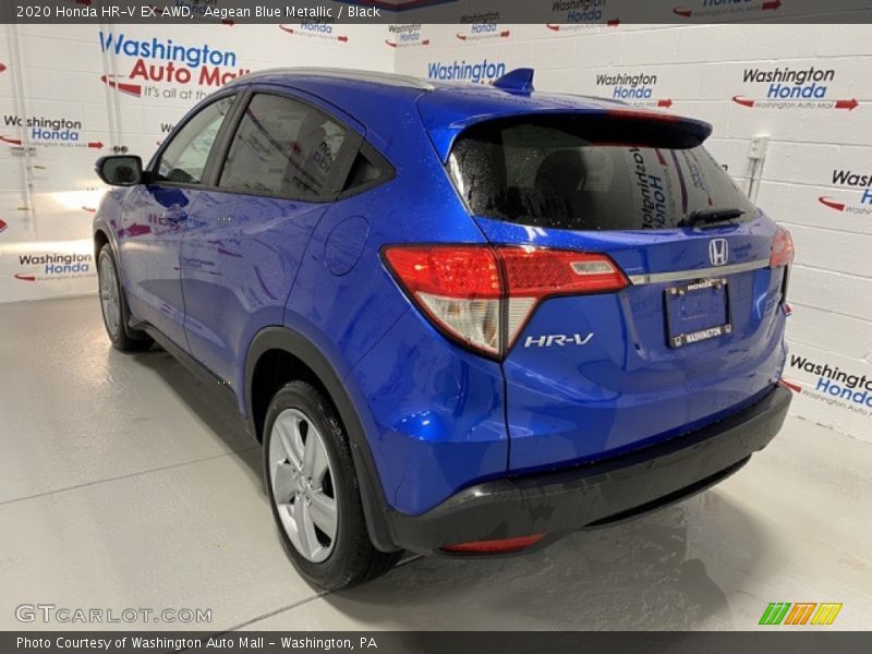 Aegean Blue Metallic / Black 2020 Honda HR-V EX AWD