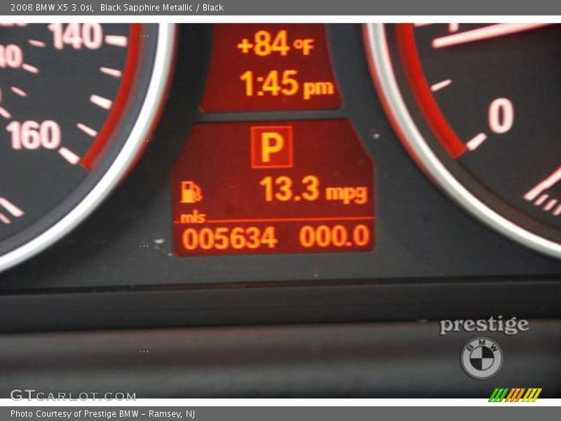 Black Sapphire Metallic / Black 2008 BMW X5 3.0si