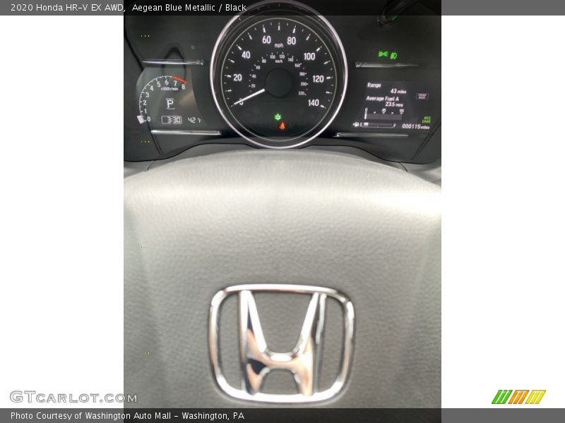 Aegean Blue Metallic / Black 2020 Honda HR-V EX AWD