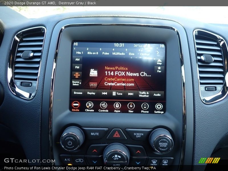 Destroyer Gray / Black 2020 Dodge Durango GT AWD