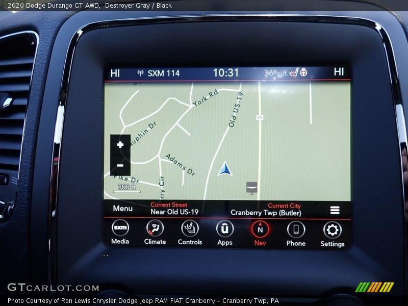 Destroyer Gray / Black 2020 Dodge Durango GT AWD