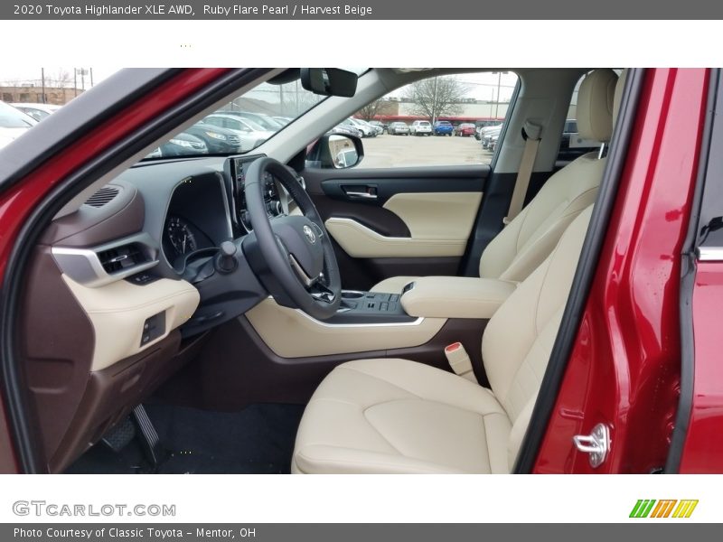 Ruby Flare Pearl / Harvest Beige 2020 Toyota Highlander XLE AWD