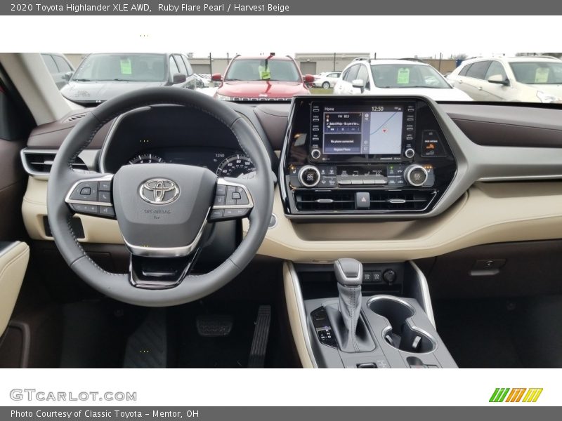 Ruby Flare Pearl / Harvest Beige 2020 Toyota Highlander XLE AWD