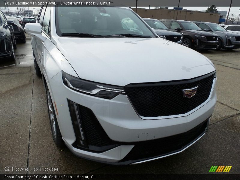 Crystal White Tricoat / Cirrus 2020 Cadillac XT6 Sport AWD