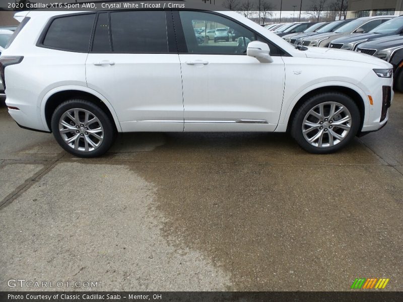 Crystal White Tricoat / Cirrus 2020 Cadillac XT6 Sport AWD