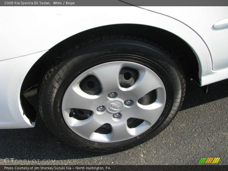 White / Beige 2008 Kia Spectra EX Sedan