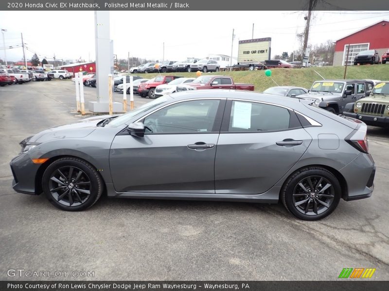 Polished Metal Metallic / Black 2020 Honda Civic EX Hatchback