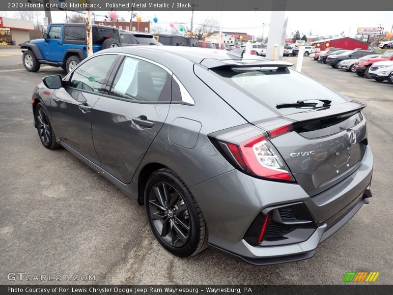 Polished Metal Metallic / Black 2020 Honda Civic EX Hatchback