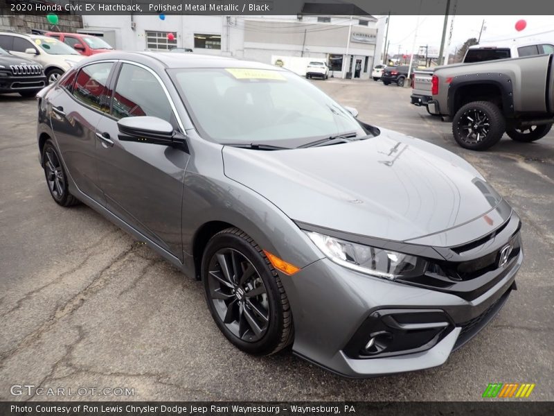 Polished Metal Metallic / Black 2020 Honda Civic EX Hatchback