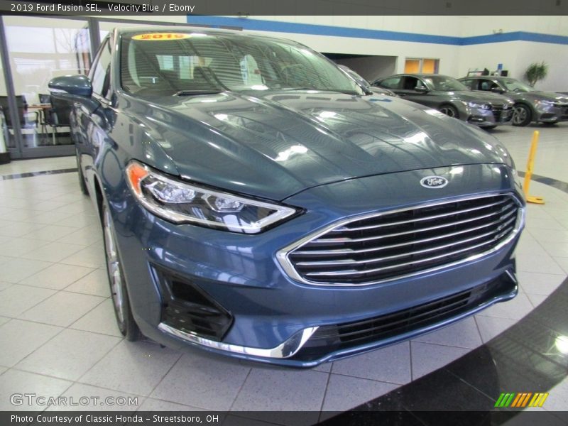 Velocity Blue / Ebony 2019 Ford Fusion SEL