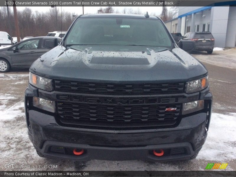 Shadow Gray Metallic / Jet Black 2020 Chevrolet Silverado 1500 Custom Trail Boss Crew Cab 4x4