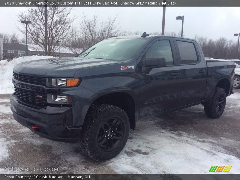 Shadow Gray Metallic / Jet Black 2020 Chevrolet Silverado 1500 Custom Trail Boss Crew Cab 4x4