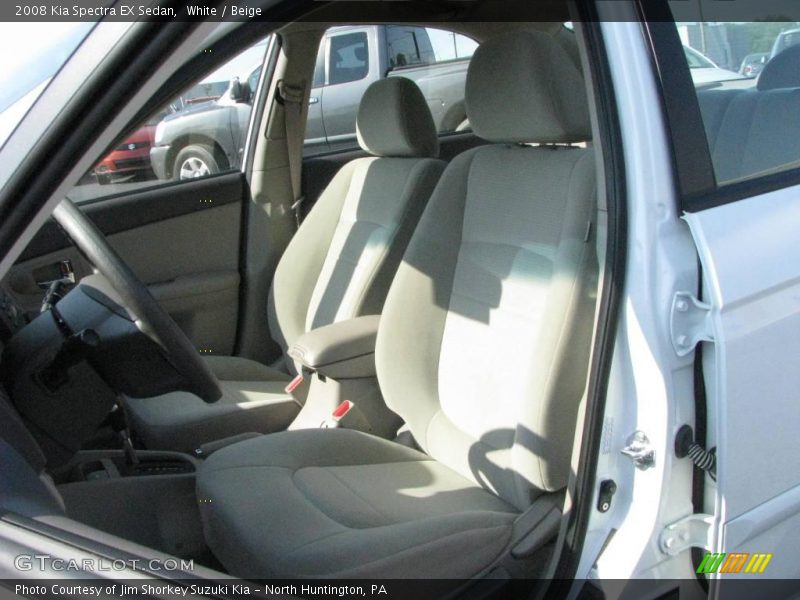 White / Beige 2008 Kia Spectra EX Sedan