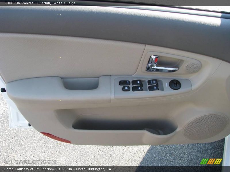 White / Beige 2008 Kia Spectra EX Sedan