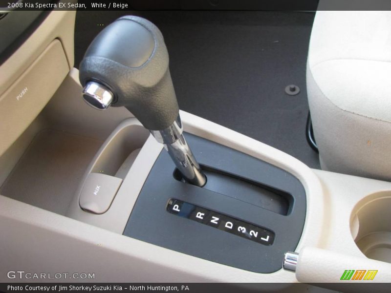 White / Beige 2008 Kia Spectra EX Sedan