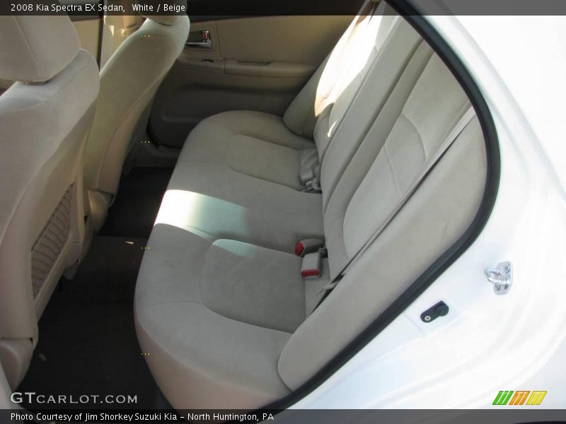 White / Beige 2008 Kia Spectra EX Sedan