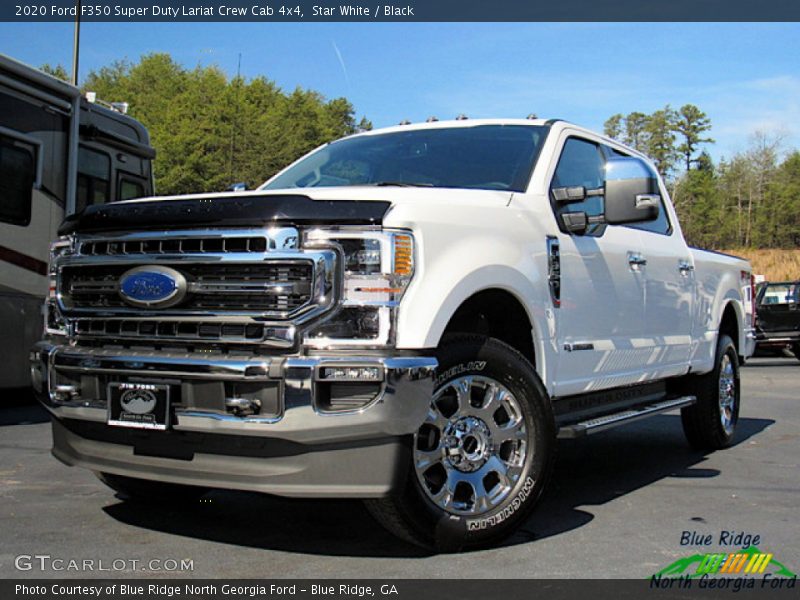 Star White / Black 2020 Ford F350 Super Duty Lariat Crew Cab 4x4