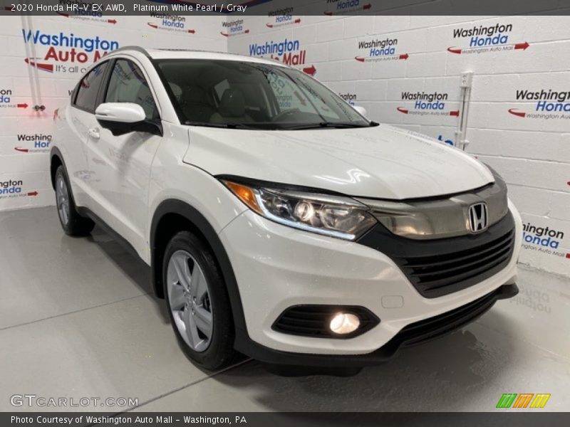 Platinum White Pearl / Gray 2020 Honda HR-V EX AWD