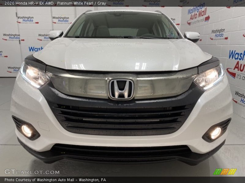 Platinum White Pearl / Gray 2020 Honda HR-V EX AWD