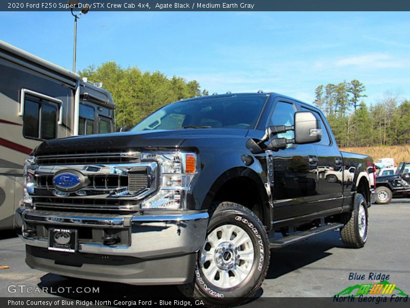 Agate Black / Medium Earth Gray 2020 Ford F250 Super Duty STX Crew Cab 4x4