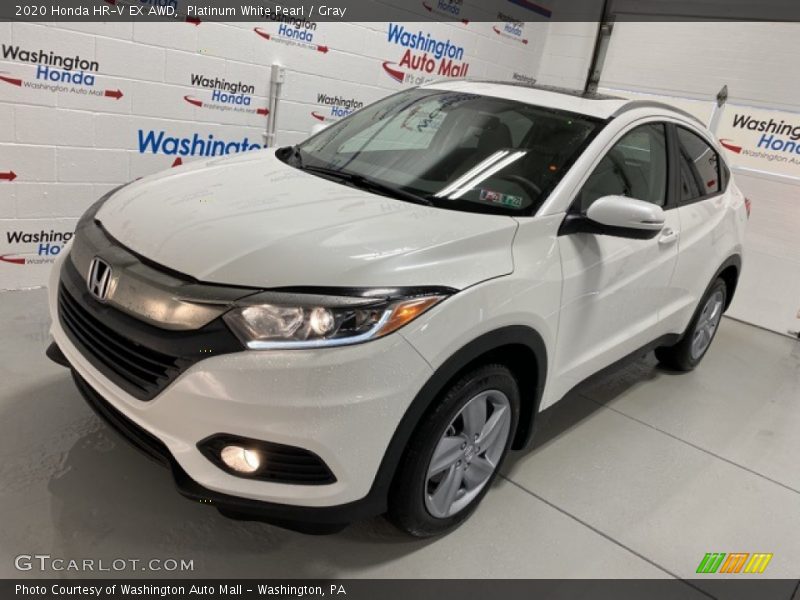 Platinum White Pearl / Gray 2020 Honda HR-V EX AWD