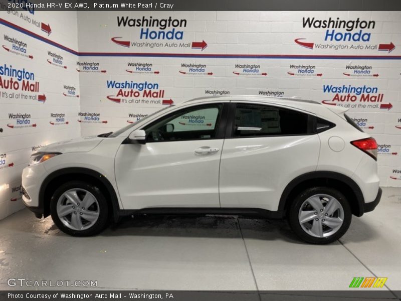 Platinum White Pearl / Gray 2020 Honda HR-V EX AWD