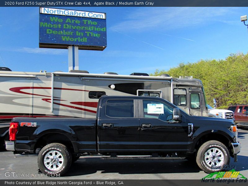 Agate Black / Medium Earth Gray 2020 Ford F250 Super Duty STX Crew Cab 4x4