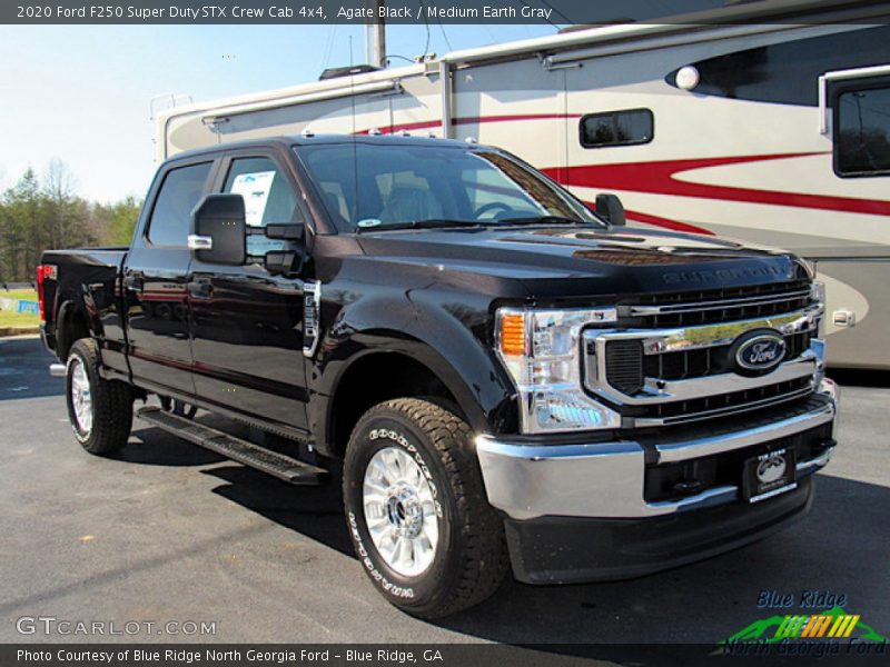 Agate Black / Medium Earth Gray 2020 Ford F250 Super Duty STX Crew Cab 4x4
