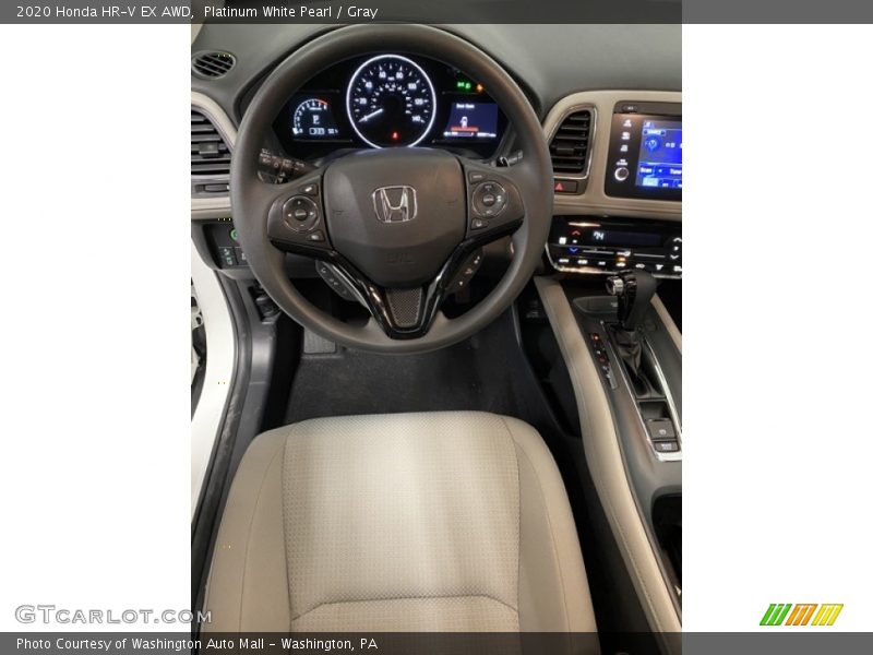 Platinum White Pearl / Gray 2020 Honda HR-V EX AWD