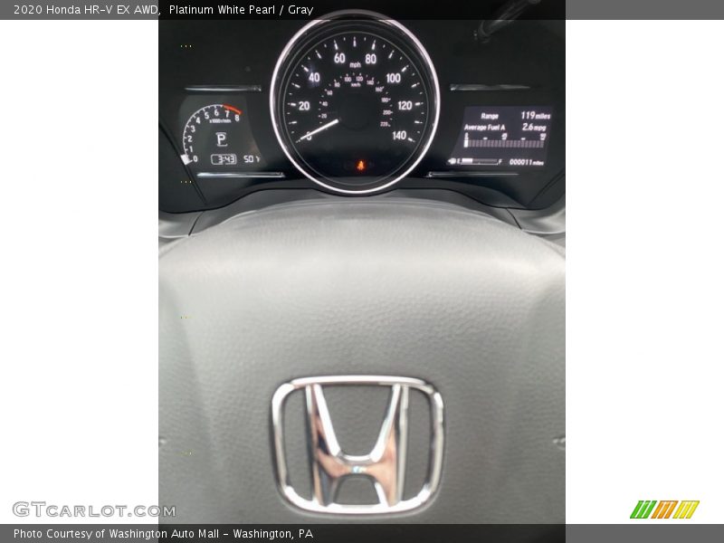 Platinum White Pearl / Gray 2020 Honda HR-V EX AWD