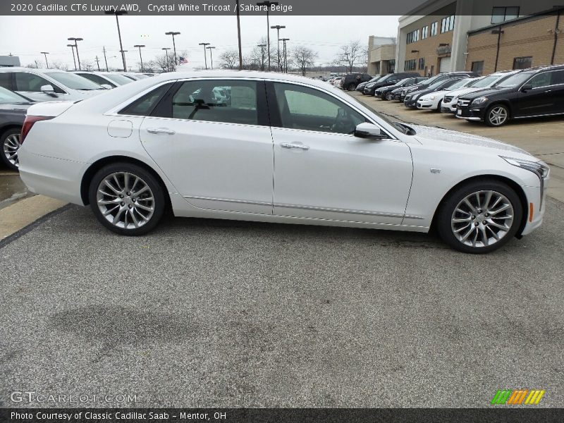 Crystal White Tricoat / Sahara Beige 2020 Cadillac CT6 Luxury AWD