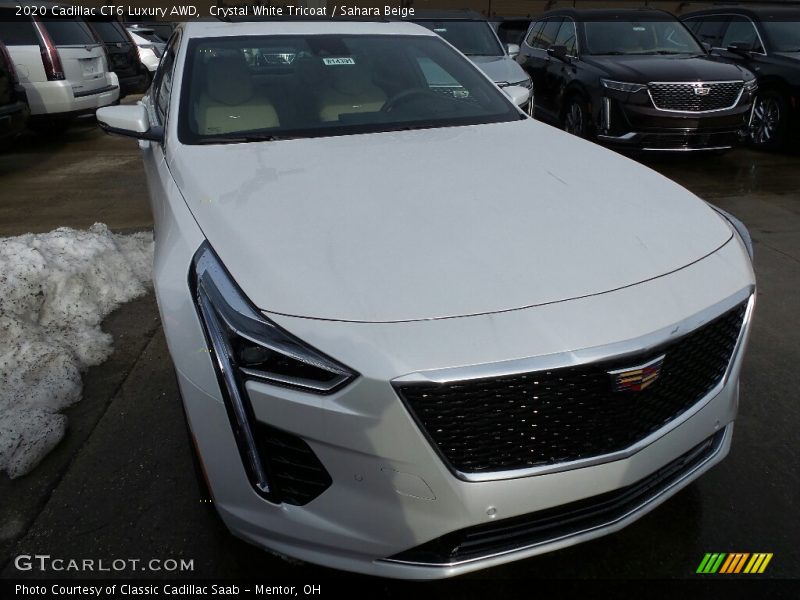 Crystal White Tricoat / Sahara Beige 2020 Cadillac CT6 Luxury AWD