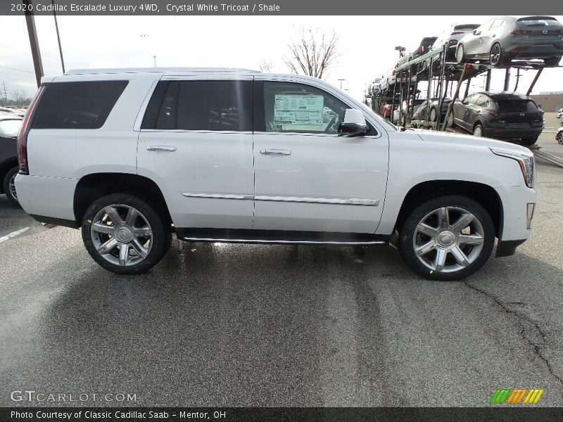 Crystal White Tricoat / Shale 2020 Cadillac Escalade Luxury 4WD