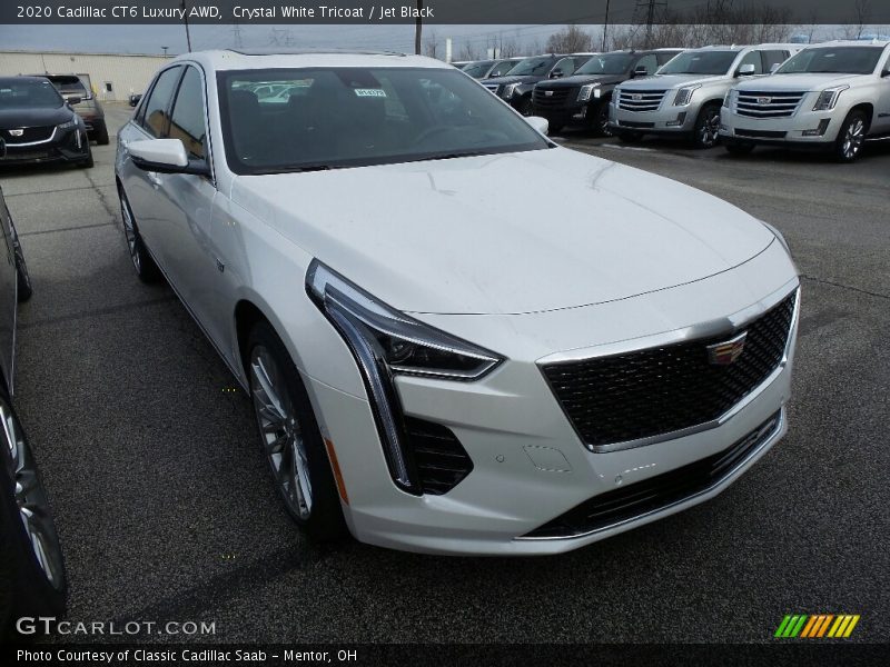 Crystal White Tricoat / Jet Black 2020 Cadillac CT6 Luxury AWD