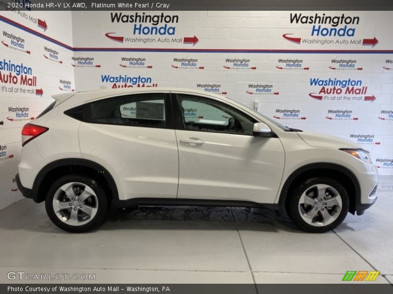 Platinum White Pearl / Gray 2020 Honda HR-V LX AWD