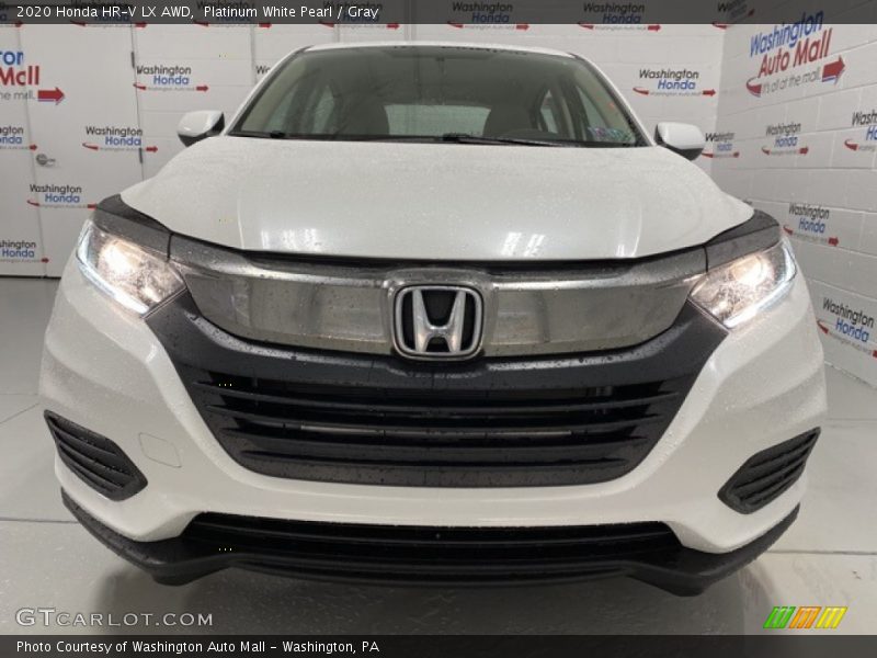 Platinum White Pearl / Gray 2020 Honda HR-V LX AWD