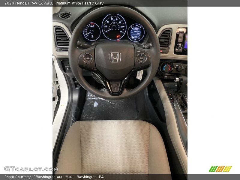 Platinum White Pearl / Gray 2020 Honda HR-V LX AWD